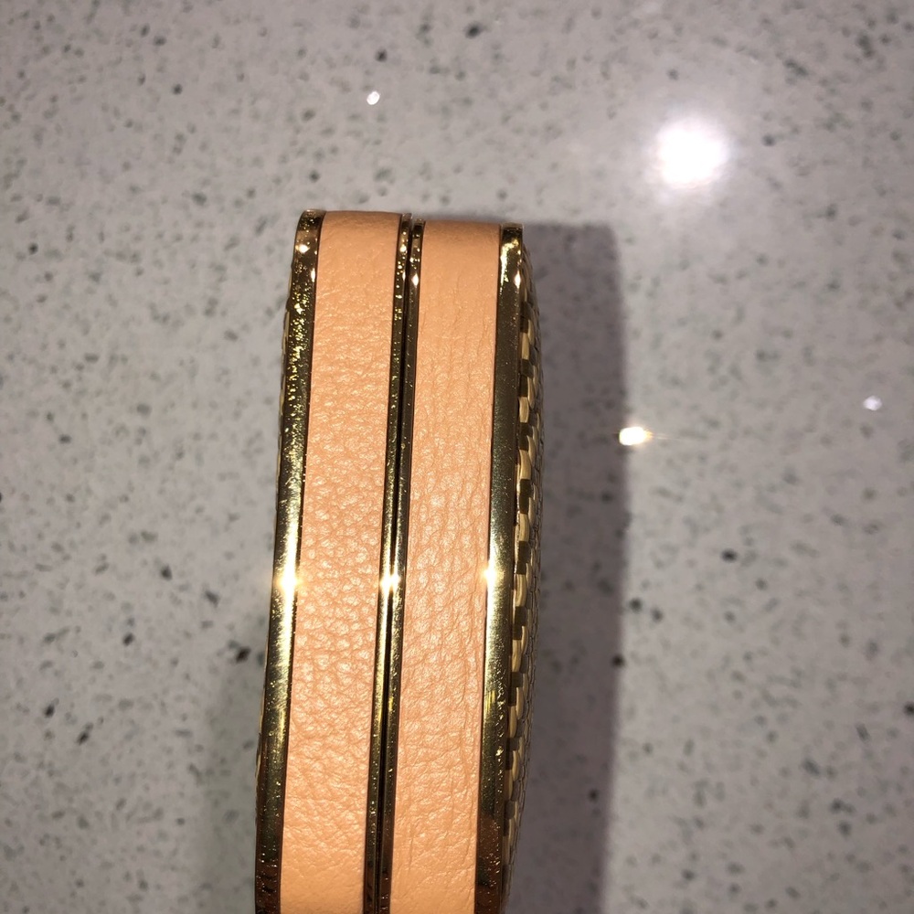 henri bendel After Party leather Woven Evening Clutch with Chain - Picture 13 of 17